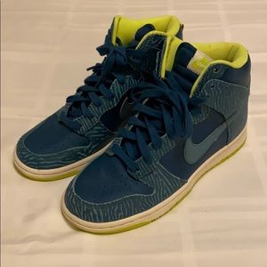 Nike Jordan Teal Turquoise and Neon Sneakers 7